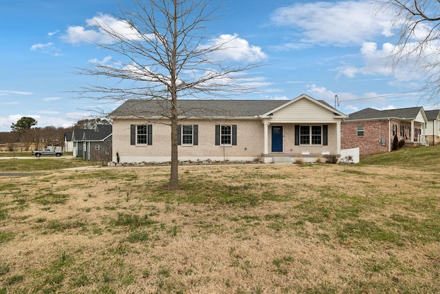 view of front of house with a front yard