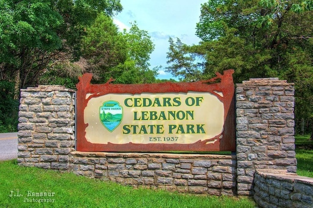 view of community sign