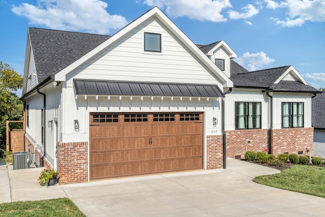 view of front of home with cooling unit