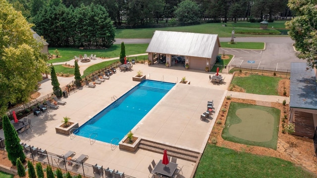 view of pool with a patio