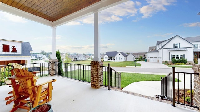 view of patio / terrace with a porch