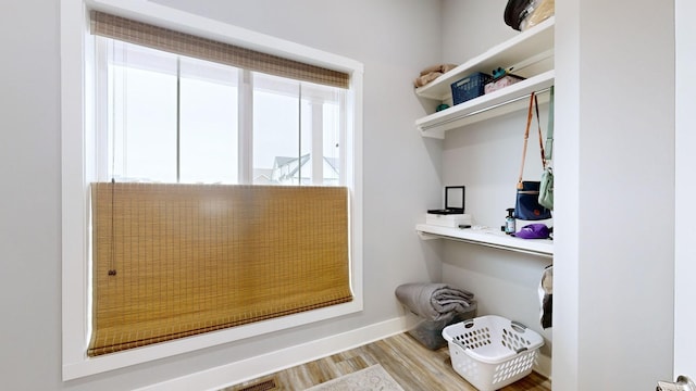 interior space featuring light wood-type flooring