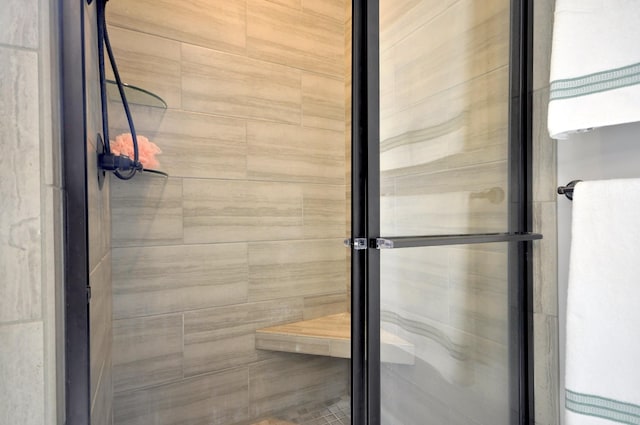 bathroom with an enclosed shower