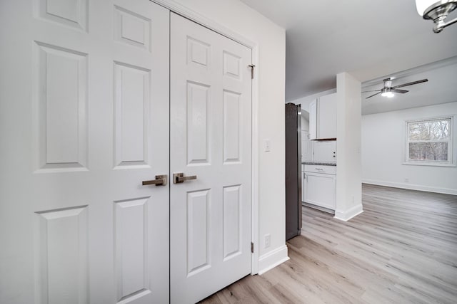 hallway featuring light hardwood / wood-style floors