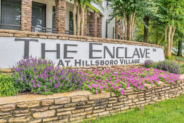 view of community sign