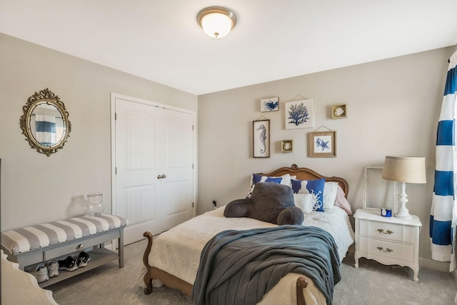 bedroom with carpet floors