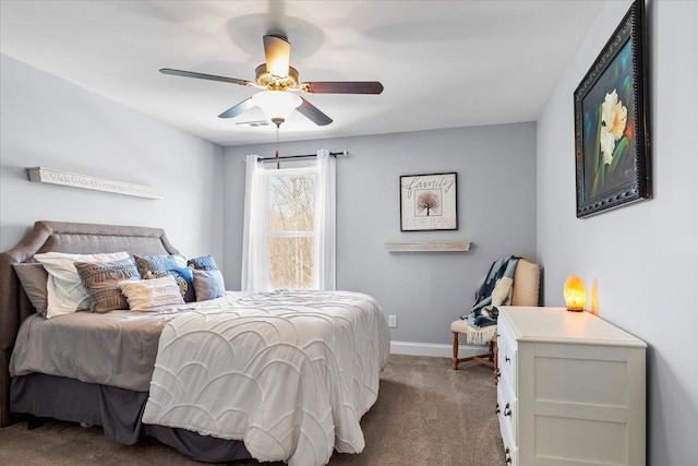 7144 Triple Crown Ln, Fairview, TN 37062 - bedroom with baseboards, a ceiling fan, and light colored carpet