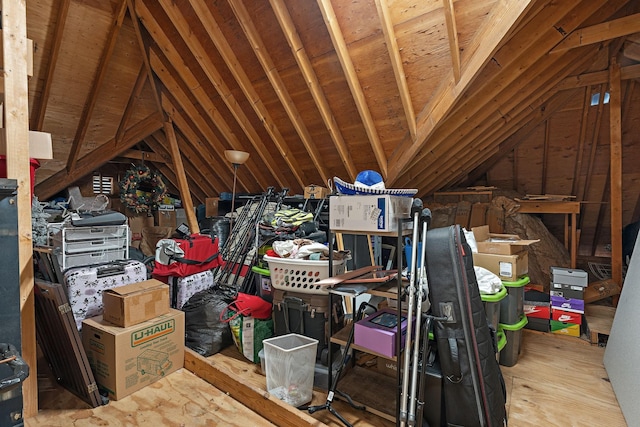 view of attic