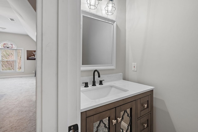 bathroom with vanity