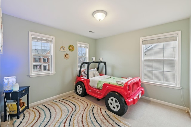 view of carpeted bedroom