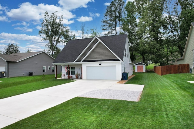 852 Pine Grove Rd, Ringgold, GA 30736 - view of front of house featuring concrete driveway, a shingled roof, a garage, and a porch