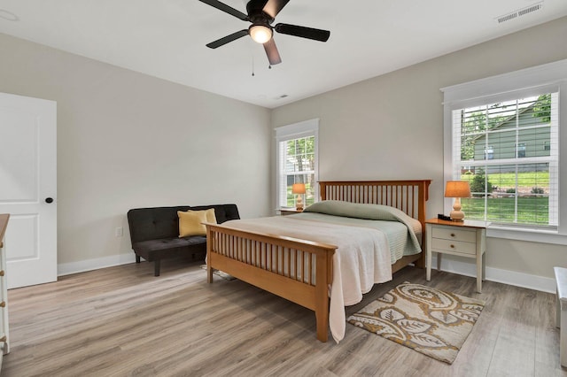 852 Pine Grove Rd, Ringgold, GA 30736 - bedroom featuring light wood finished floors, baseboards, and ceiling fan