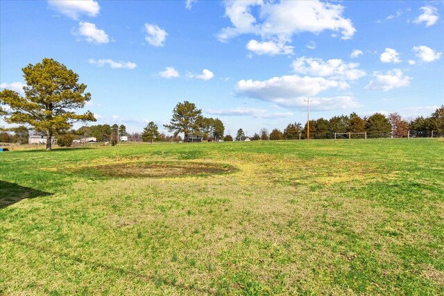 view of yard featuring a rural view