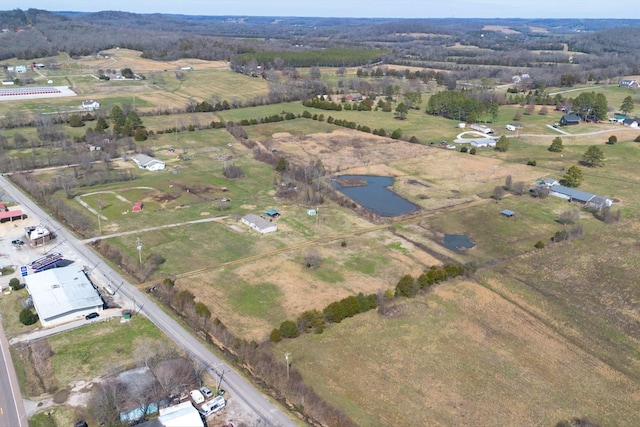 bird's eye view featuring a rural view