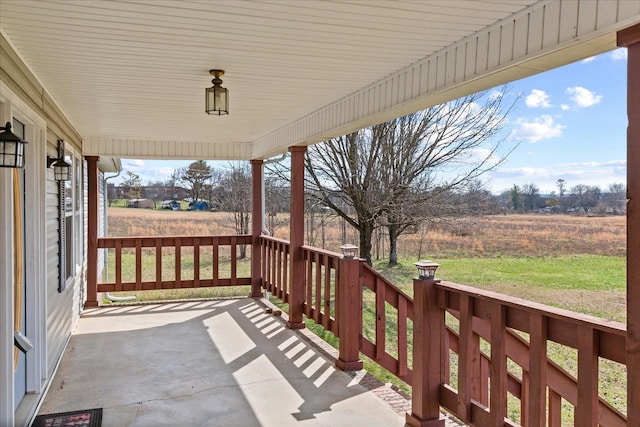 wooden deck with a porch