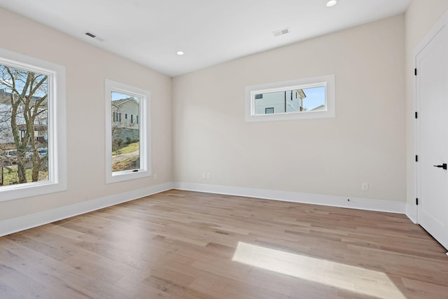 304 35th Ave N, Nashville, TN 37209 - spare room featuring light wood-type flooring, recessed lighting, and baseboards