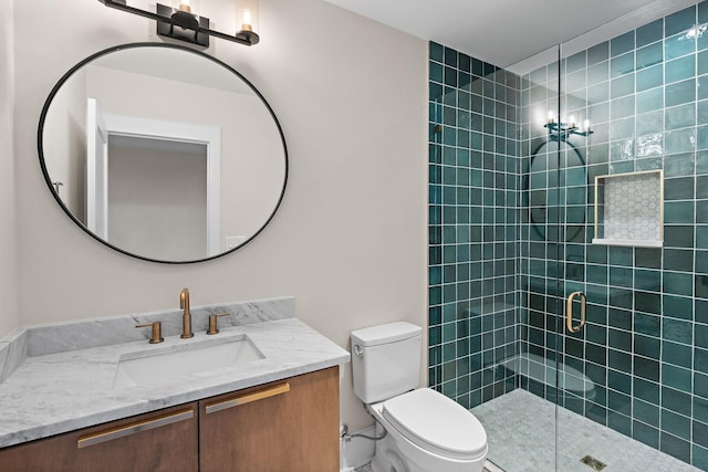 304 35th Ave N, Nashville, TN 37209 - bathroom with vanity, toilet, and a stall shower
