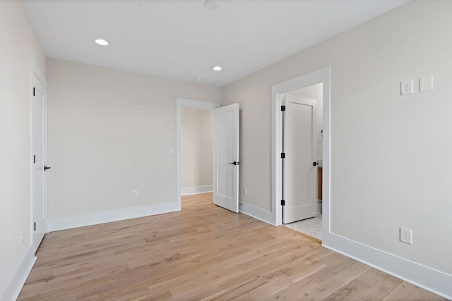 304 35th Ave N, Nashville, TN 37209 - unfurnished bedroom with light wood-style flooring, baseboards, and recessed lighting