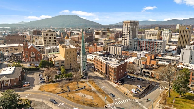 property's view of city featuring a mountain view