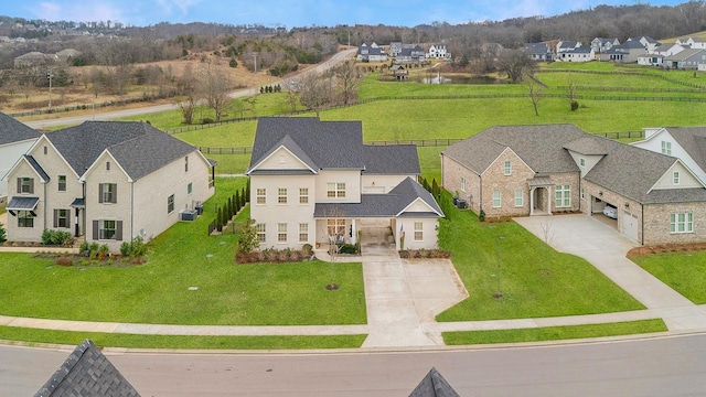 bird's eye view featuring a residential view