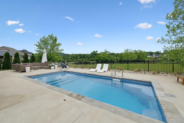 7020 Vineyard Valley Dr, College Grove, TN 37046 - view of pool with outdoor lounge area, a patio, and fence