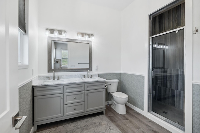 7609 Nolensville Rd, Nolensville, TN 37135 - full bath with double vanity, wainscoting, a sink, and toilet