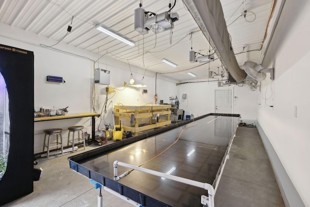 7609 Nolensville Rd, Nolensville, TN 37135 - recreation room featuring a garage and concrete floors