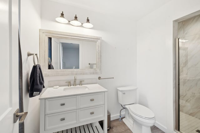 7609 Nolensville Rd, Nolensville, TN 37135 - full bath with toilet, a shower stall, vanity, and baseboards