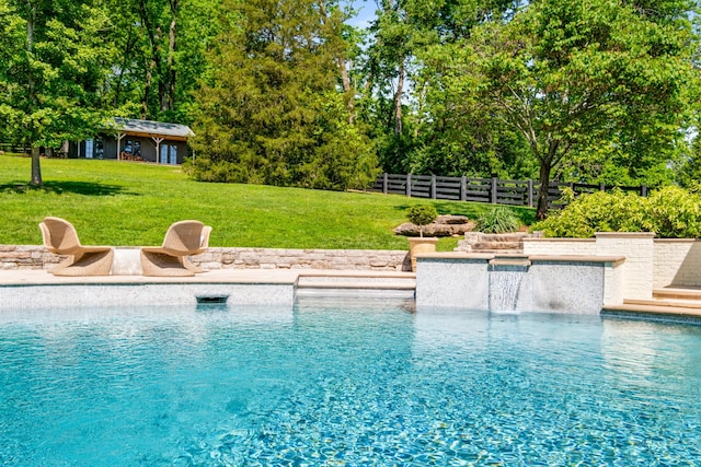 313 Deerwood Ln, Brentwood, TN 37027 - outdoor pool with view of scattered trees