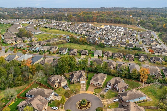 aerial view featuring a residential view