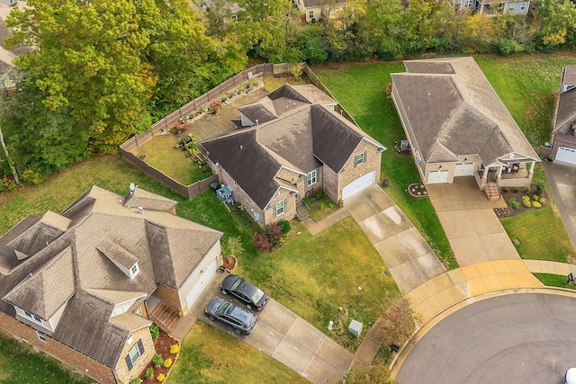 aerial view featuring a residential view