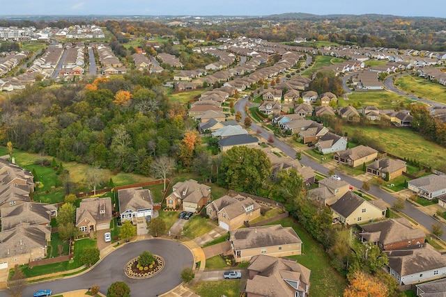 bird's eye view featuring a residential view