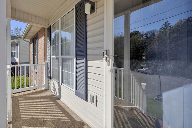 exterior space with covered porch