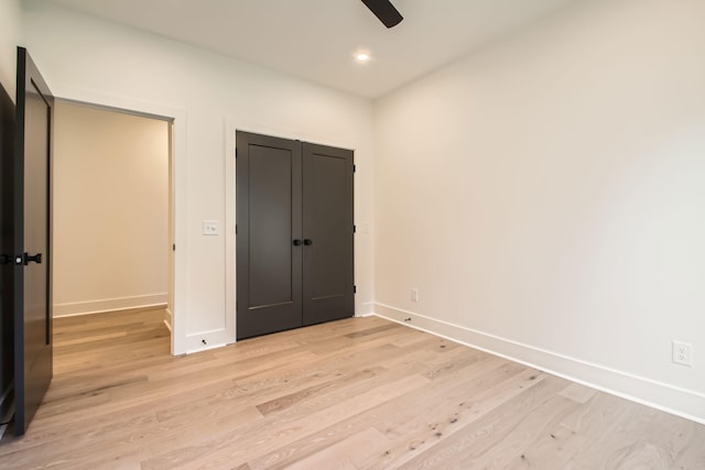605A Morrow Rd, Nashville, TN 37209 - unfurnished bedroom with light wood-style flooring, baseboards, and recessed lighting