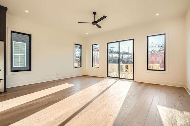 605A Morrow Rd, Nashville, TN 37209 - spare room with a ceiling fan, baseboards, wood finished floors, and recessed lighting