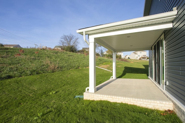 view of yard featuring a patio