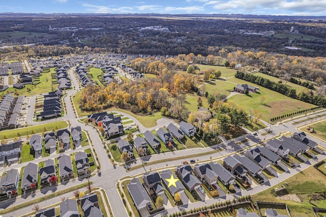 drone / aerial view featuring a residential view