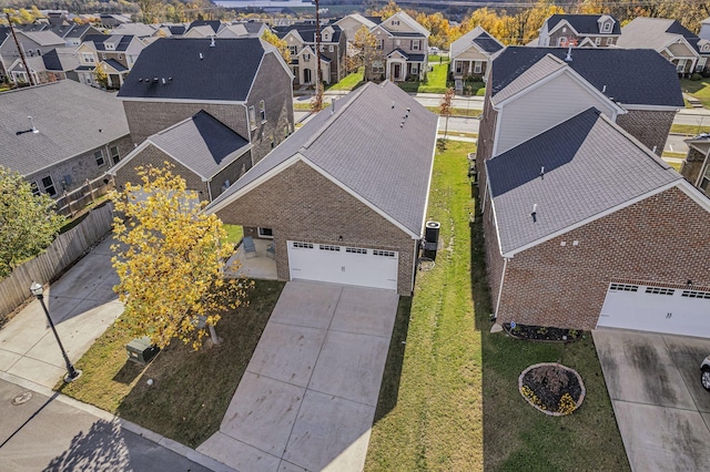 aerial view featuring a residential view