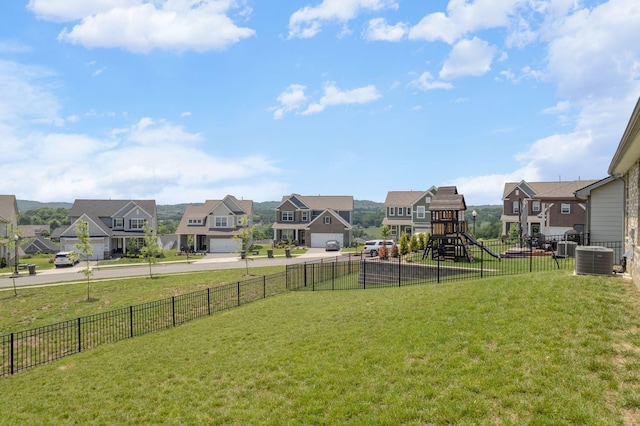 315 Gulfstream Dr, Gallatin, TN 37066 - view of yard with a residential view, central AC, and a playground