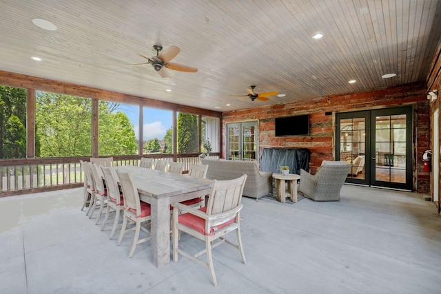 315 Gulfstream Dr, Gallatin, TN 37066 - sunroom featuring french doors