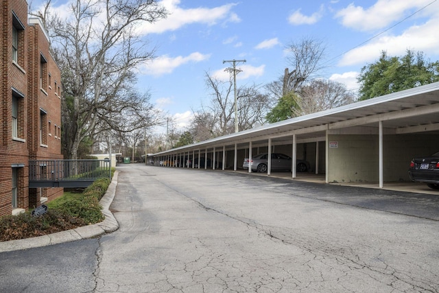 view of road featuring curbs