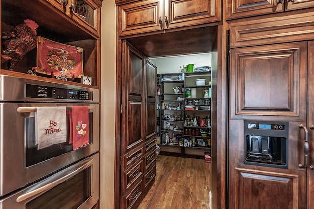 1225 Chloe Dr, Gallatin, TN 37066 - kitchen with dark wood-type flooring and stainless steel double oven