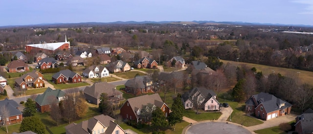 drone / aerial view with a residential view