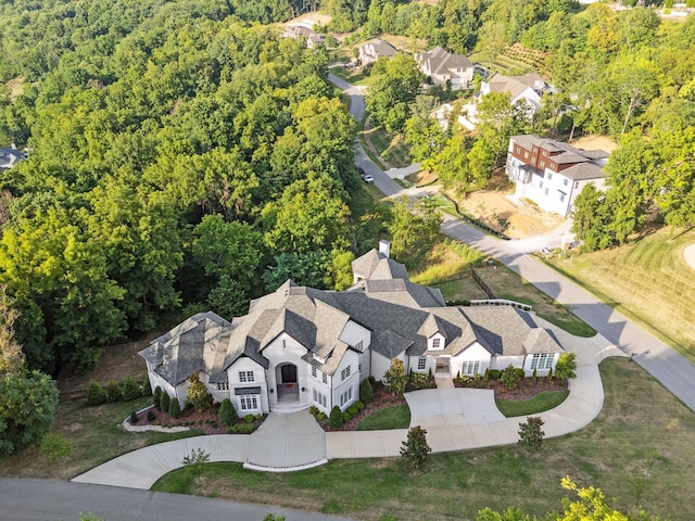 bird's eye view with a residential view