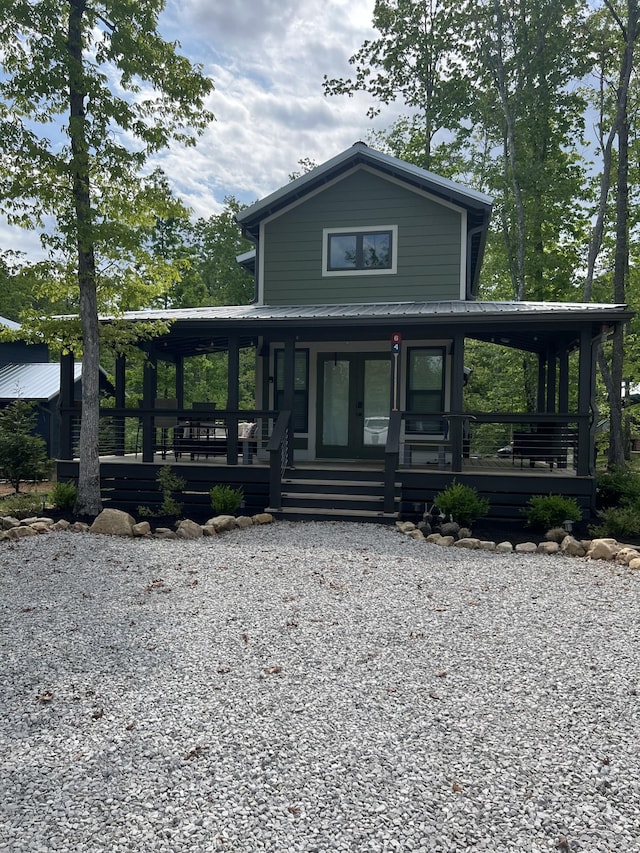 64 Hemlock Cv, Tracy City, TN 37387 - view of front of property with metal roof and a porch