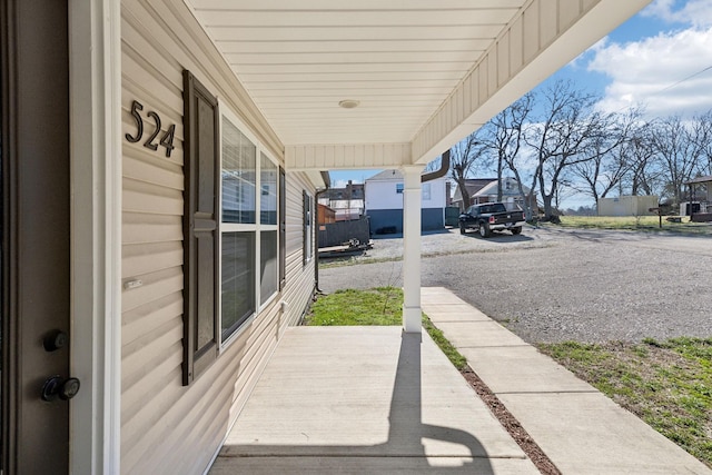 view of patio with covered porch