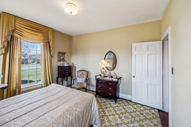 bedroom with baseboards