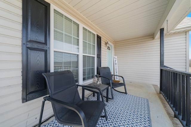 balcony with covered porch