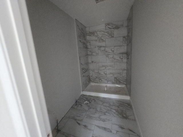346 Welchwood Dr, Clarksville, TN 37040 - full bath with marble look tile flooring and a shower stall