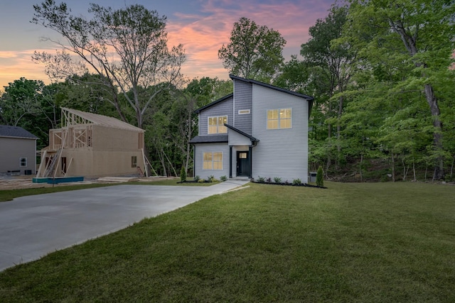 348 Welchwood Dr, Clarksville, TN 37040 - view of front of house with driveway, stairway, and a yard
